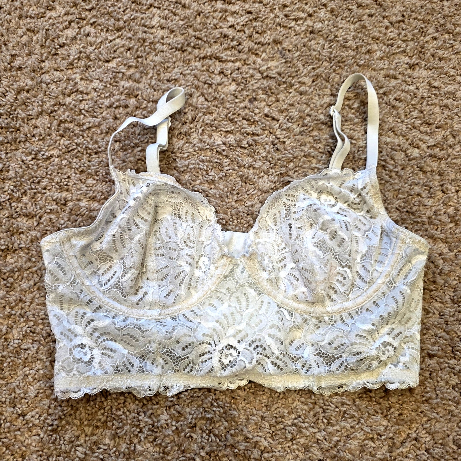 Vintage Xhilaration Lace Perfect Long Line Bralette Sz 34b
